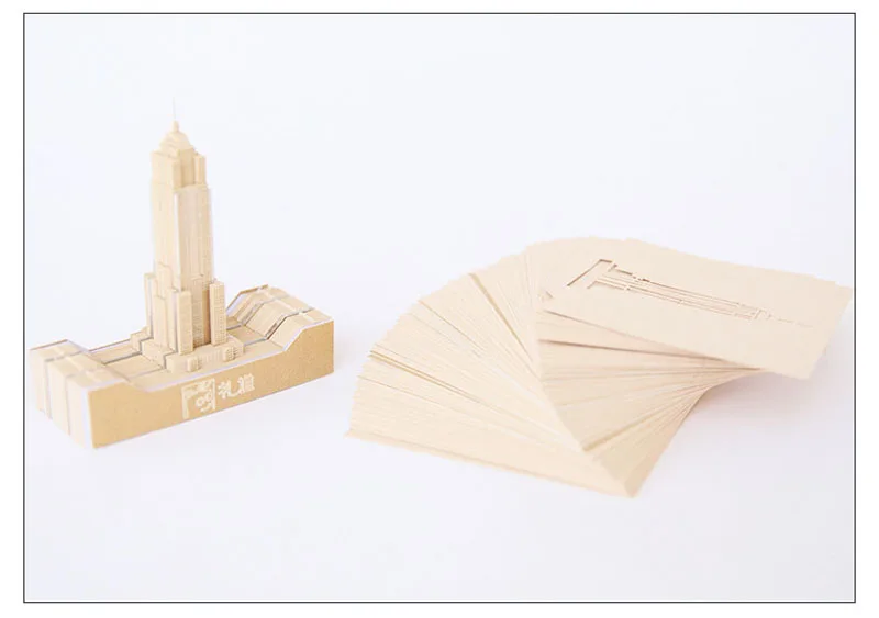 Высококачественная 3D лазерная резка эмпир State Building модель бумажные закладки memo pad Note Закладка Канцтовары бизнес таинственный подарок