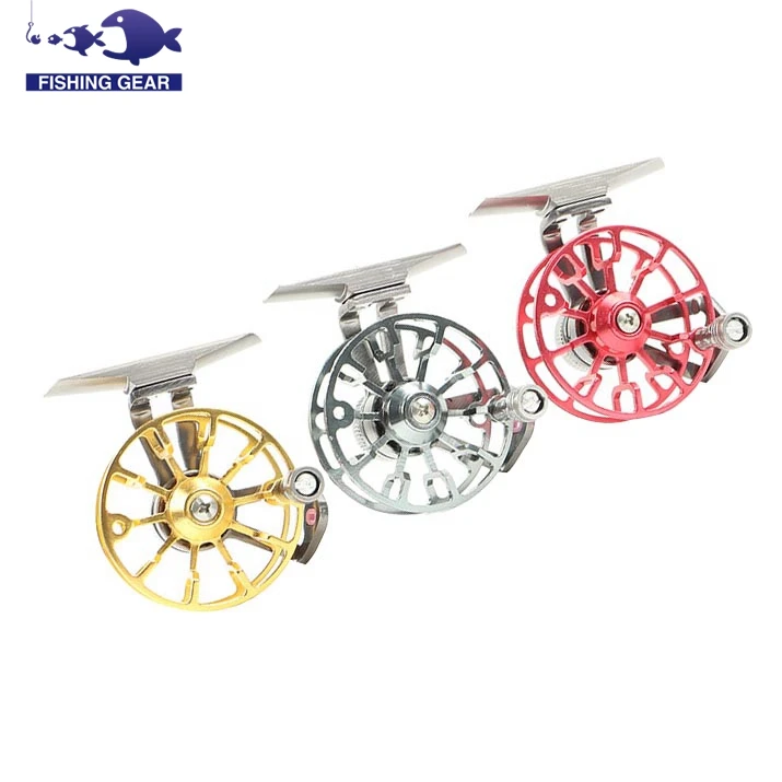 Новый Золотой/Серебряный/Красный Мини Зима Ice Fly Рыболовная Катушка Алюминия С