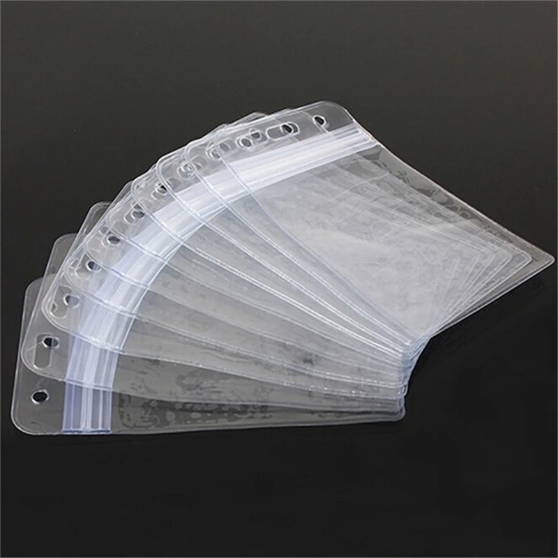 

10Pcs Plastic Transparent Bank Credit Card Holders Badge holder Crystal Card Bus ID holders Without Lanyard