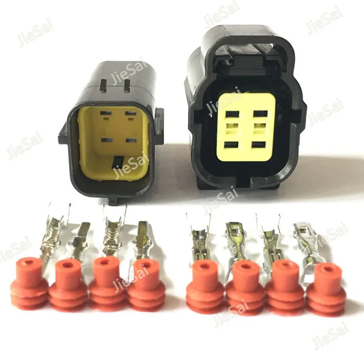 4 Pin Женский Мужской Автомобильный Электрический штекер Водонепроницаемый Денсо