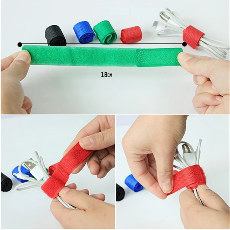 500 шт./лот намотки кабеля Клип держатель Обёрточная бумага Организатор провода ped