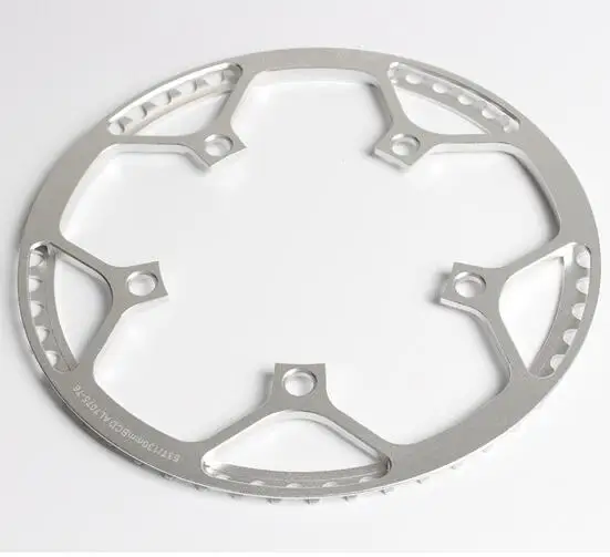 53T silver chainring Litepro шатун цепи 130 BCD складной велосипед BMX односкоростная цепь колеса AL7075 170 мм Crank 130bcd зуб 45T 47T 53T 56T 58T - Цвет: 53T silver chainring
