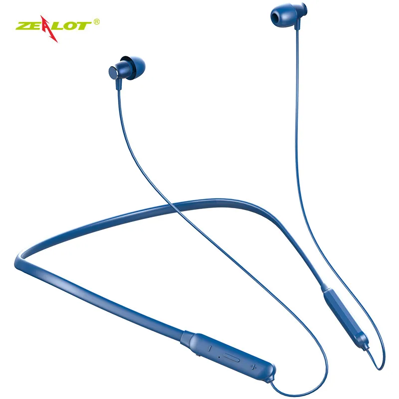 Blue Zealot H15 спортивные bluetooth-наушники с шейным ремешком, беспроводные стерео наушники IPX5 с защитой от пота, bluetooth-гарнитура для телефонов, наушники aptx - Цвет: Blue