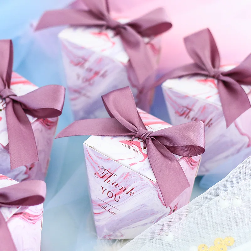 Алмазный цвет: фиолетовый розовый конфетная коробка благосклонности венчания