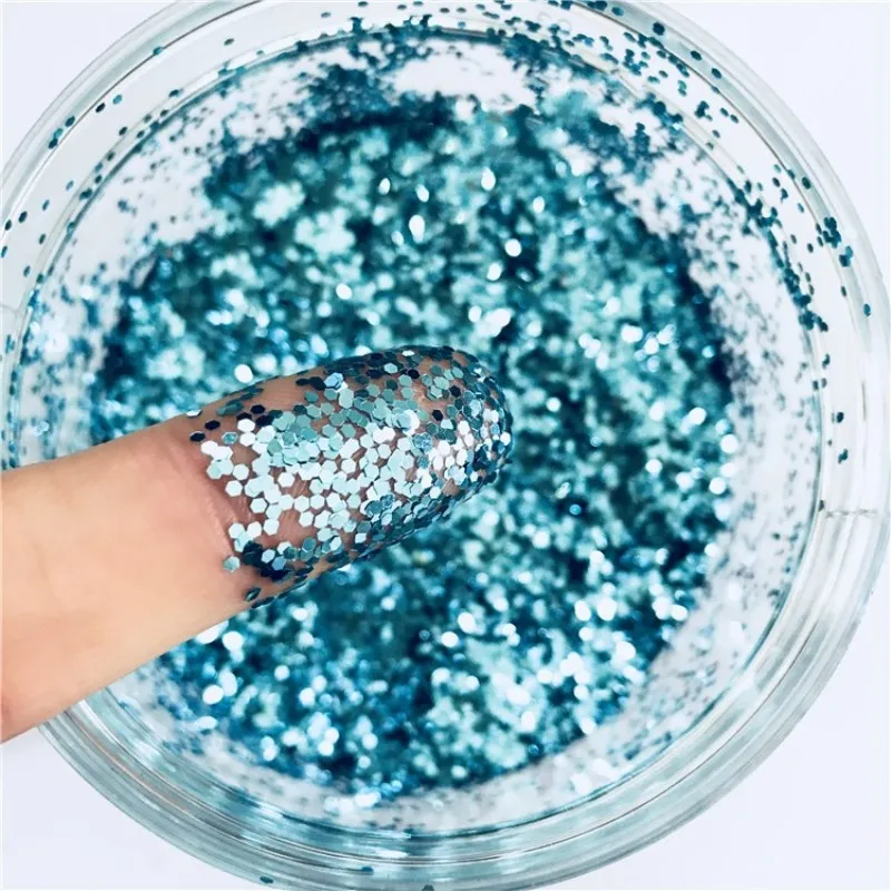 solid light blue 8 г блестки ПЭТ ультратонкие блестки 1 мм точечный лазерный Блеск Блестки для украшения ногтей боди-арт живопись ногтей DIY Декор - Цвет: solid light blue