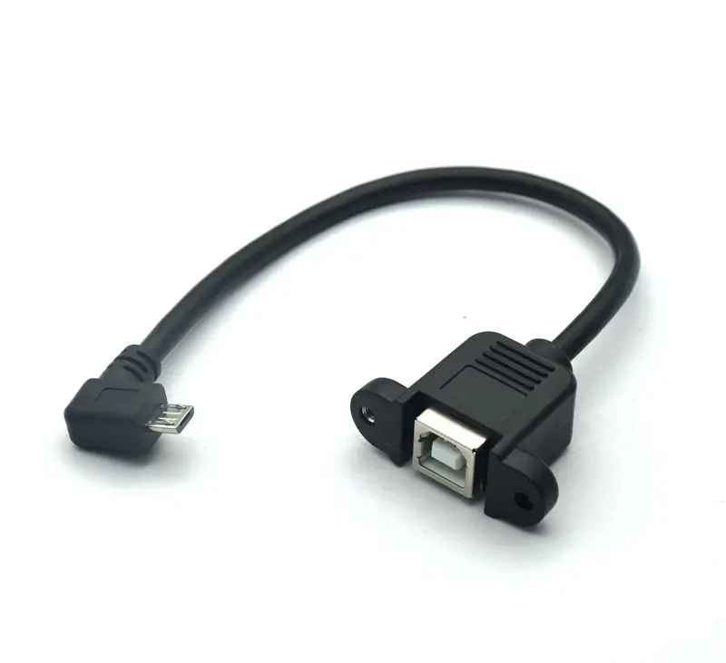 90 градусов влево под углом Micro USB 5pin V8 кабель мужчины к B Женский Панель крепление