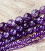 free shipping round mixed purple color amethysts beads natural stone beads 6 8 10 12mm diy bracelet necklace for jewelry making