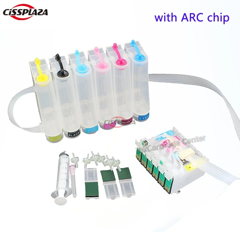 Чернильная система CISSPLAZA T0851 85N стандартная для принтера epson Stylus Photo 1390 T60 с чипом ARC