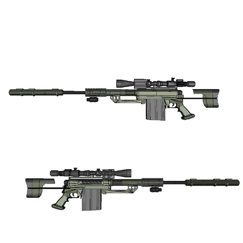 

DIY 1:1Cheytac M200 Intervention Sniper Rifle Paper Model Assemble Hand Work 3D Puzzle Game Kids Toy