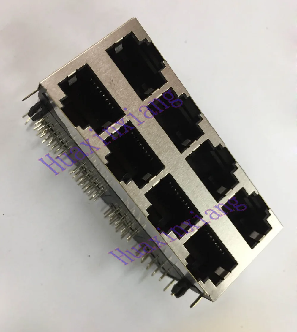 5 шт./лот RJ45 8P8C 8 Порты Сталь щит сетевой двойной женский Jack/разъем 2*4 P без LED