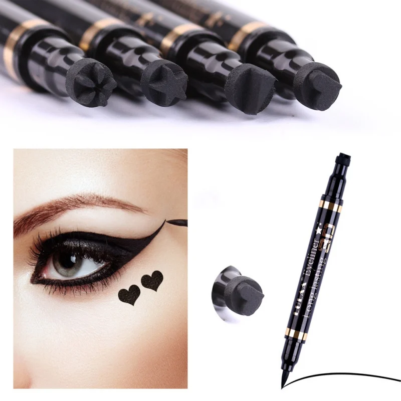 2019 двухголовая герметичная Черная Подводка для глаз треугольная подводка 2 в 1
