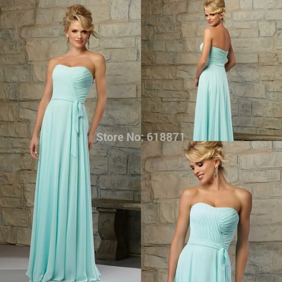 Long Chiffon Teal Bridesmaid Dresses Pleat Corset Sweetheart Full Length Vestidos De Festa Madrinha Wedding Guests | Свадьбы и