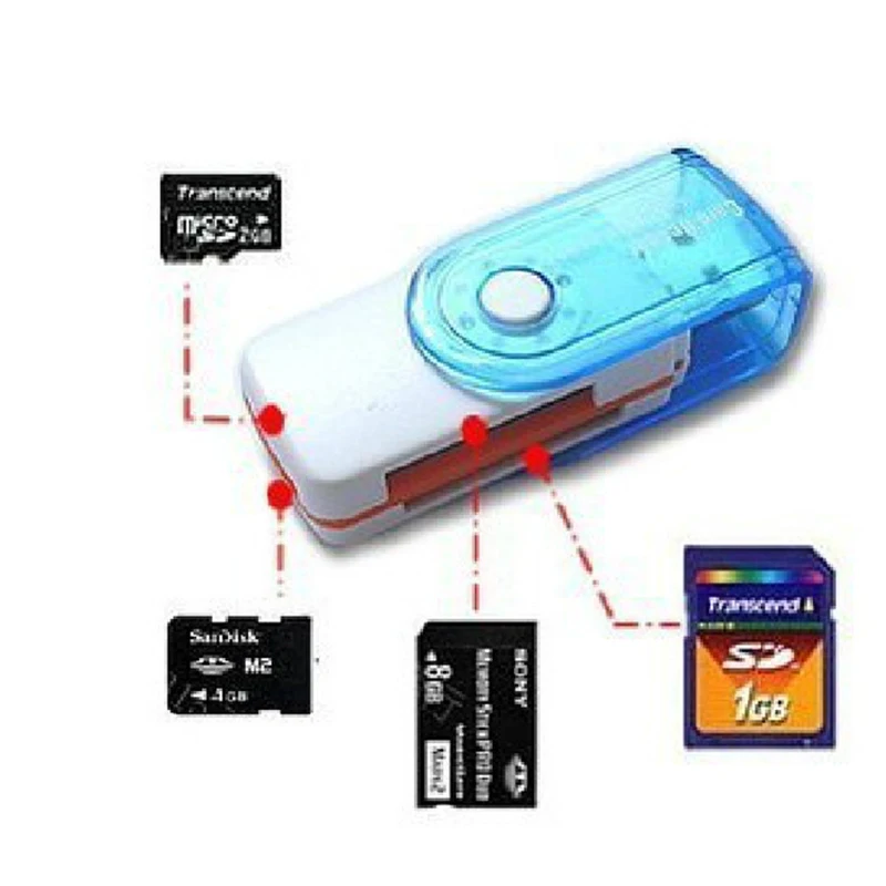 Larryjoe 4 в 1 USB 2 0 высокоскоростной многофункциональный все MS M2 SDHC TF MMC Micro SD U Flash