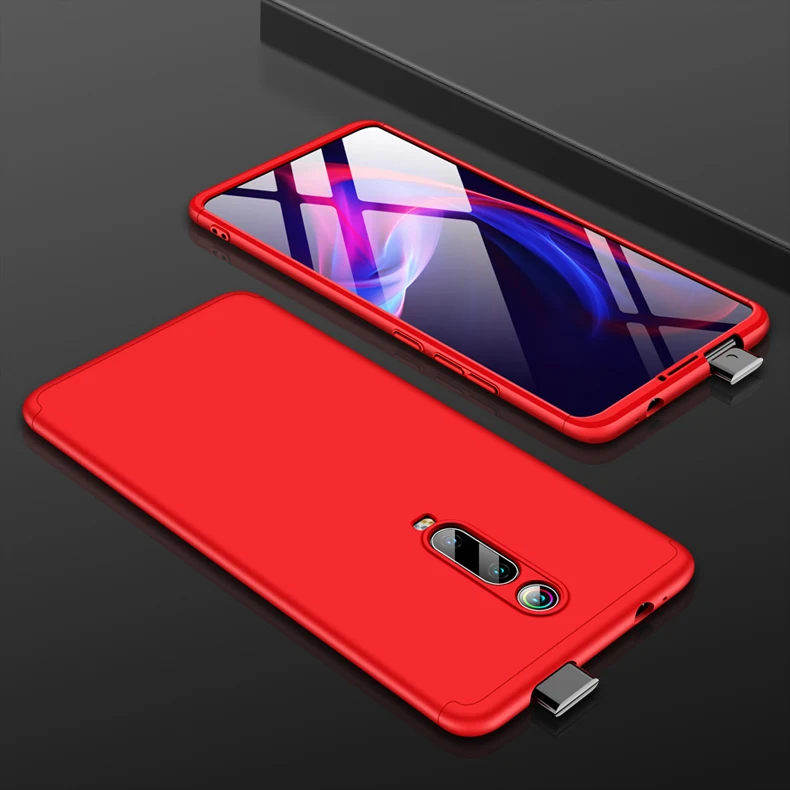 Чехол для Xiao mi Red mi K20 Pro mi 9T Pro mi 9T K20, чехол-бампер 360, роскошный защитный чехол из жесткого поликарбоната, защитный чехол - Цвет: red