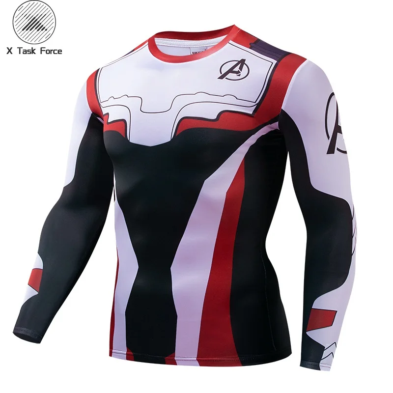 Avengers Endgame Quantum Realm Battle Suit Cosplay Costume T-shirt Tee Top Unisex Tracksuit Tops 4 Movie T Shirt 2019 | Мужская одежда