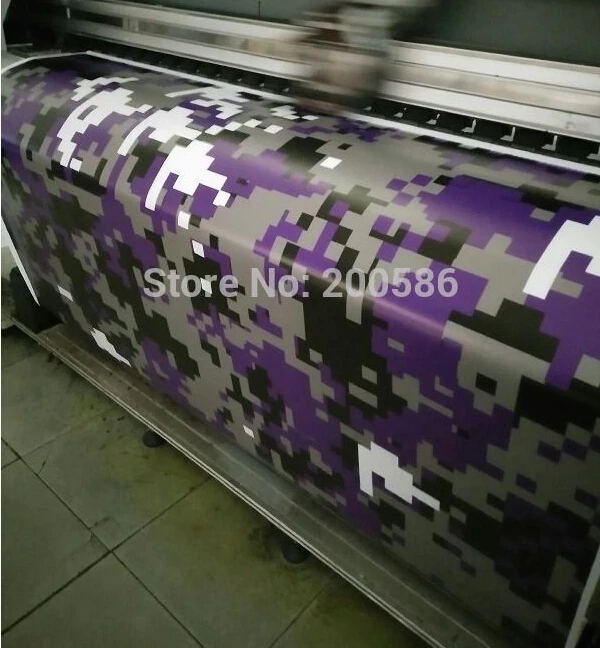 Виниловая пленка для автомобиля фиолетовый цифровой камуфляжный без пузырьков