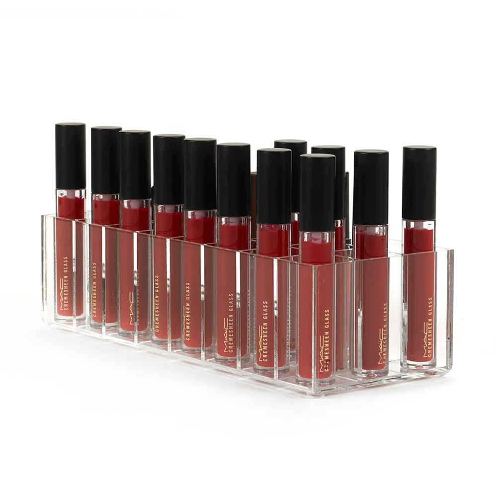 Акриловые ящики для хранения держатель карандашей блеска губ 24 слота коробка