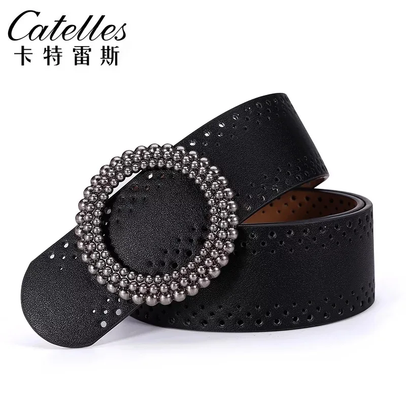 Catelles Wide Belt Female Dress Cummerbund Decoration Skirt Sweater Black Red Wide Strap Female ONE SIZE 4.8cm Wide Cummerbunds