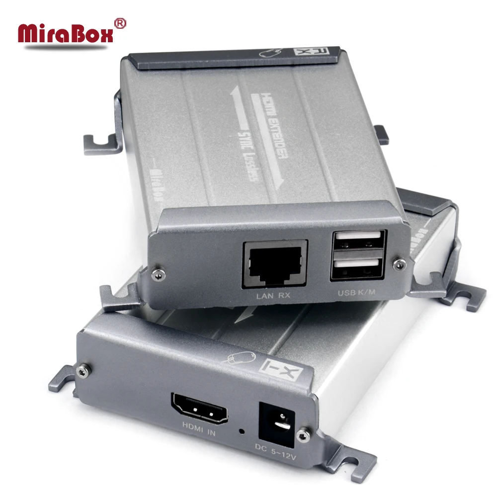 HDMI KVM удлинитель через Cat кабеля 120 м корпус из алюминиевого сплава функция POE без