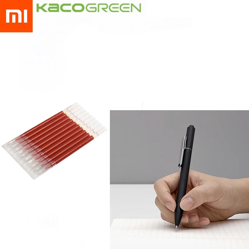 Black with Red ink Xiaomi Mijia, ручка, черные, синие, красные чернила, для Mijia, ноутбука, Kaco, благородная бумага, из искусственной кожи, слот для карт, кошелек, книга - Цвет: Black with Red ink
