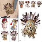 Временная татуировка на плечо, новая краска для тела, милый ягуар, индийский Ловец снов, дизайн волка, кота, крутая тату-наклейка, макияж, Прямая поставка