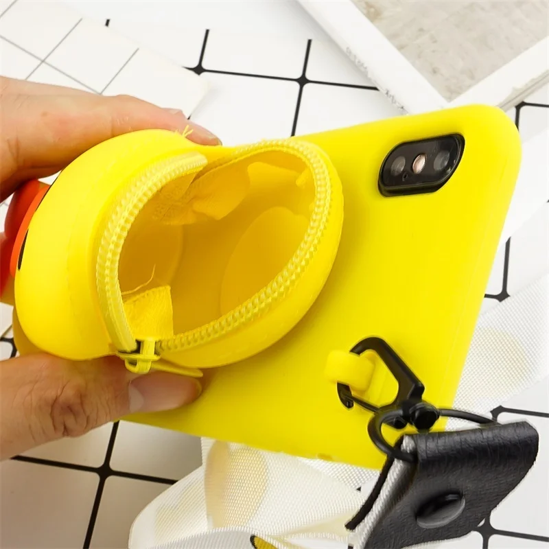 Мультяшный чехол Etui для iPhone XR X XS MAX 6 6s 7 8 Plus силиконовый чехол-кошелек с 3D милыми Fundas Mujeres Capinhas Чехлы Coque