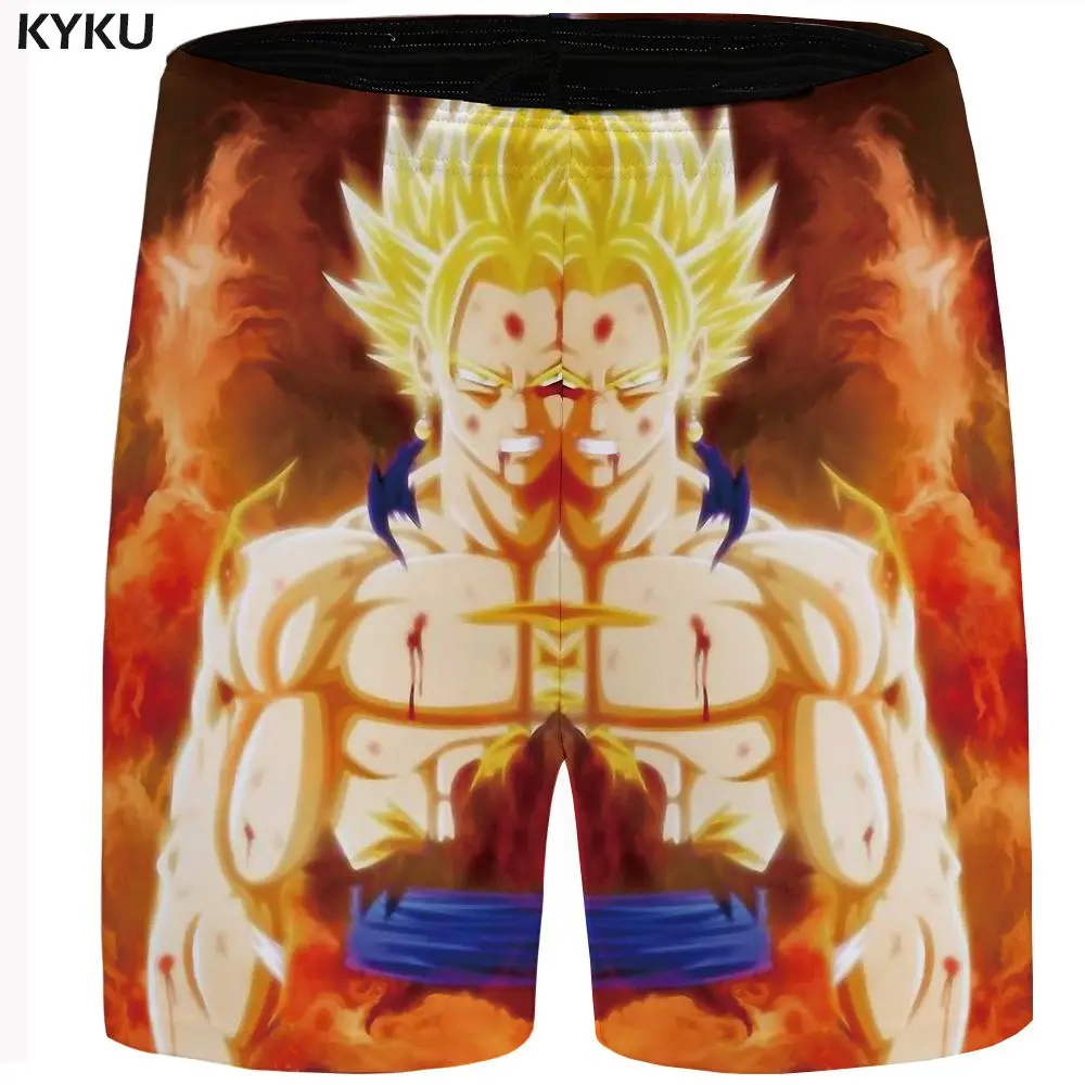 Mens Shorts 01 KYKU Dragon Ball короткие мужчины забавные повседневные шорты Гоку 3d короткие Гавайи пляжные шорты желтый мужские шорты лето большой размер - Цвет: Mens Shorts 01