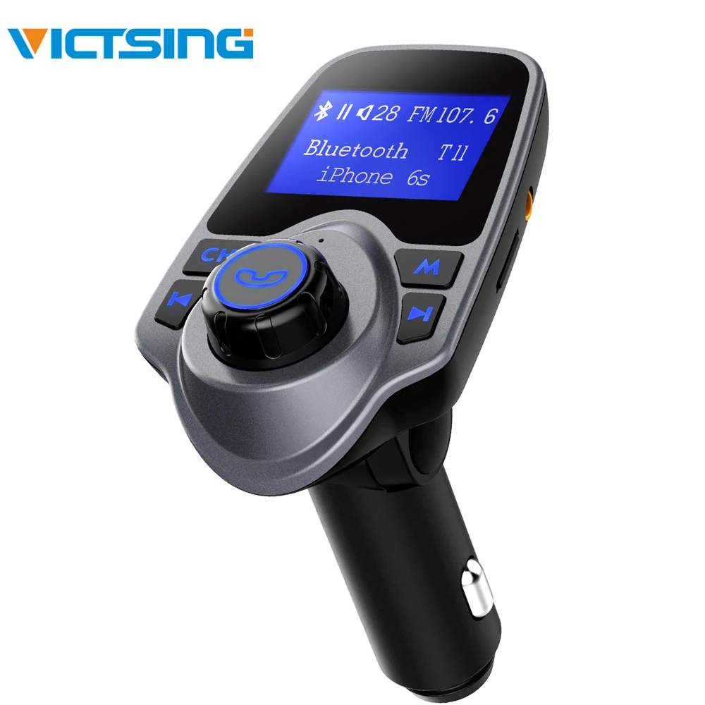 FM трансмиттер VicTsing с MP3 плеером Bluetooth автомобильный комплект громкой связи