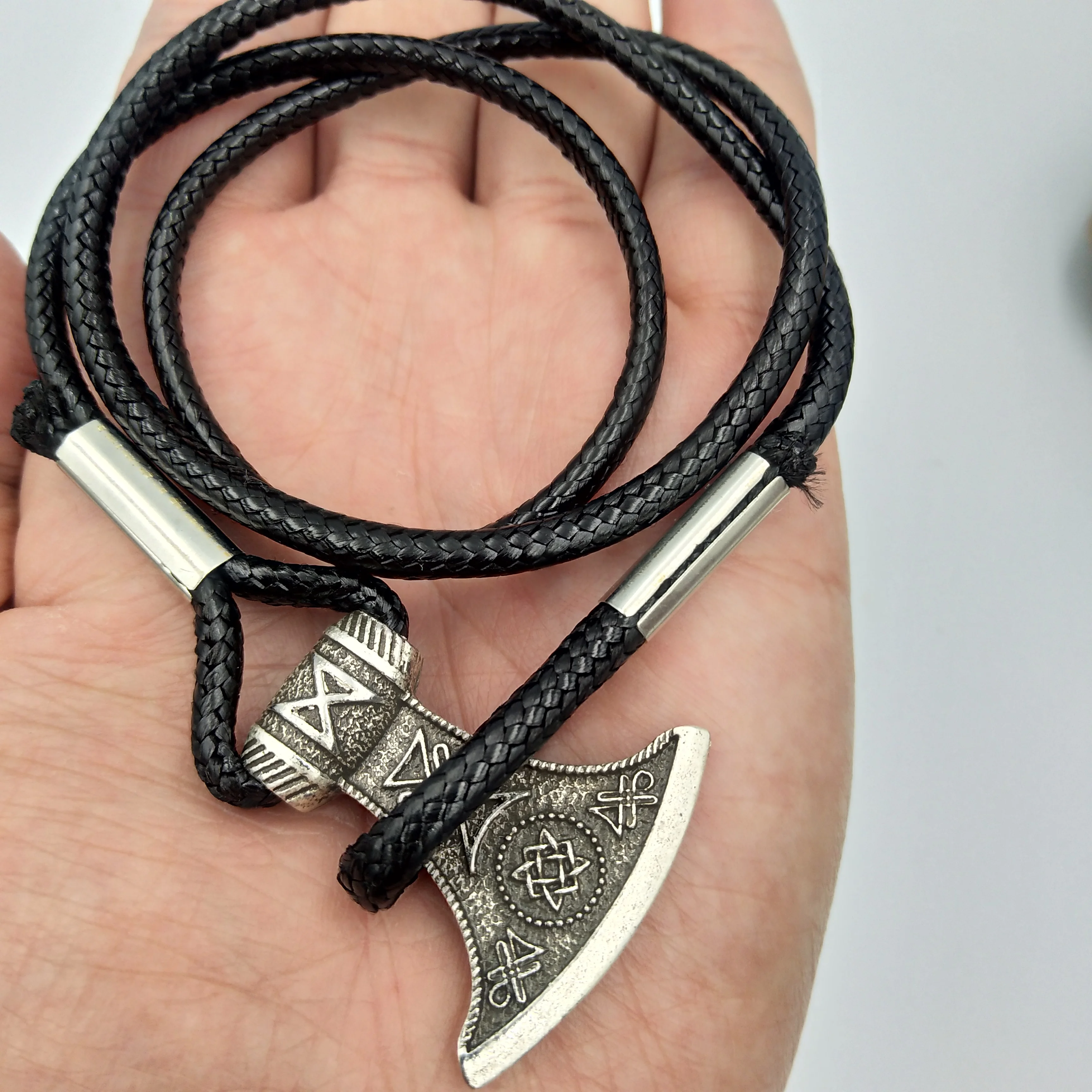 Мужские славянские амулет Коловрат топор Perun Svarog Talisman Pantgram Runes норвежский викинг