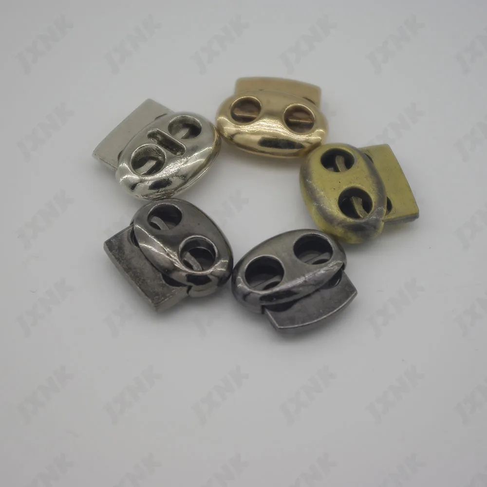10 шт./лот маленькие овальные пробки из металлического сплава с отверстием 4 мм