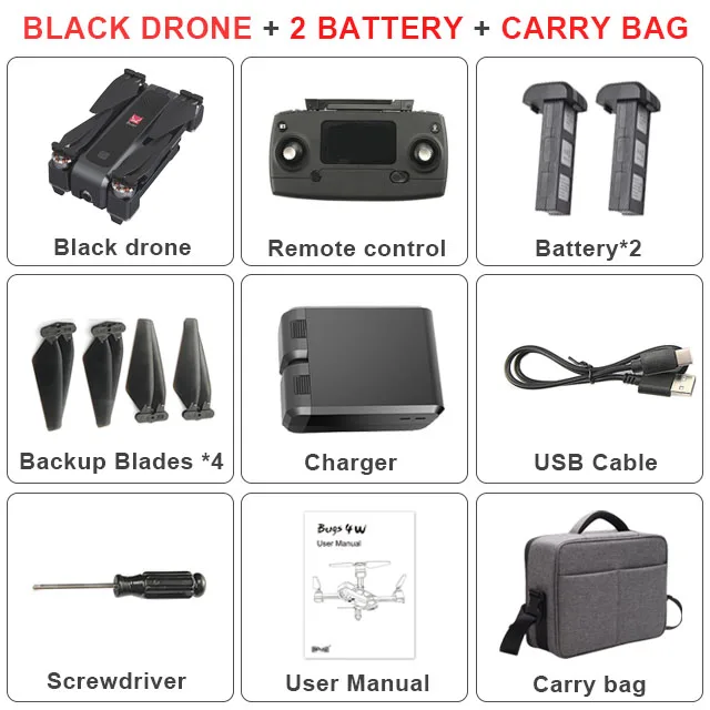 2Battery MJX Bugs 4W B4W gps бесщеточный складной Радиоуправляемый Дрон 5G Wifi FPV с камерой 2K анти-встряхивание оптического потока RC Квадрокоптер VS F11 - Цвет: 2Battery