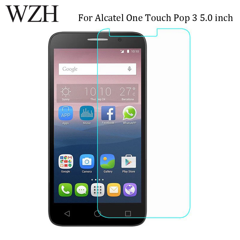 WZH Tempered Glass For Alcatel One Touch Pop 3 5.0 / OneTouch 5.5 inch OT POP3 Screen Protector Protective Film Guard | Мобильные