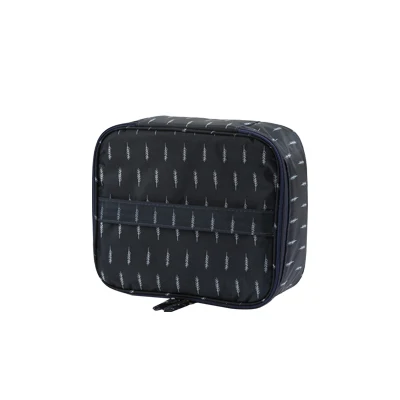 Dark blue feather B Фламинго, органайзер для макияжа, Женская несессер, косметичка, для путешествий, портативный, для туалетных принадлежностей, для мытья, на молнии, чехол для девушек, помада, косметичка - Цвет: Dark blue feather B