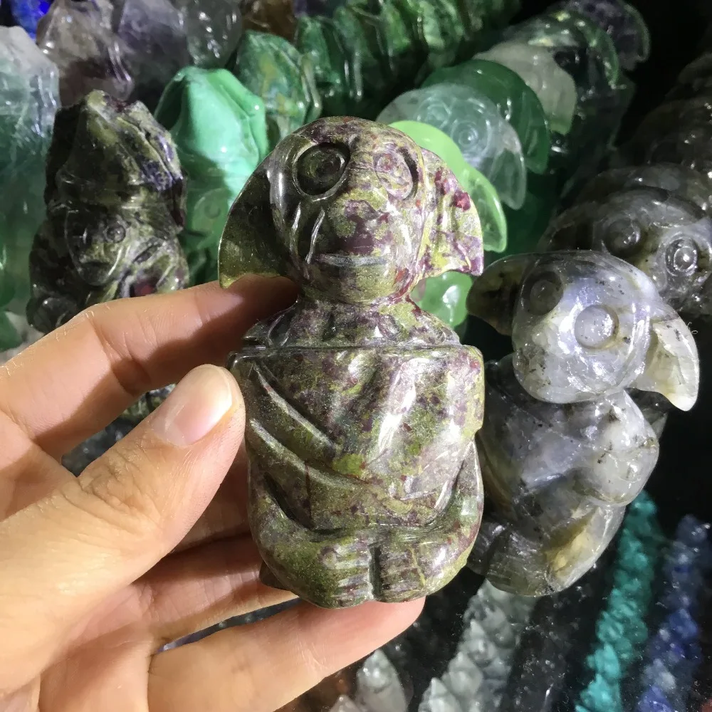 Натуральный драгоценный камень резьба Дракон кровь Камень маленькая статуя для