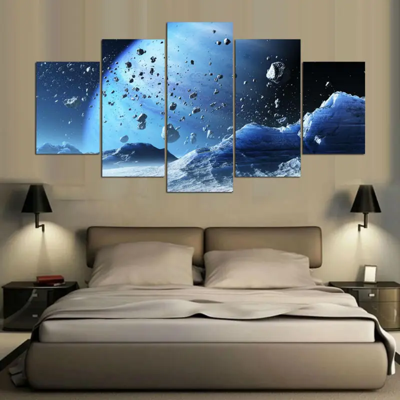5 панелей Современная Фантазийная Вселенная Художественная печать на холсте