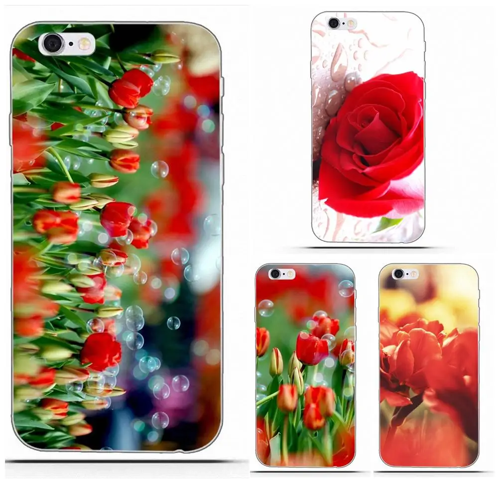 Чехлы для телефонов Reds тюльпаны цветы с пузырьковой пеной Galaxy Alpha Core Prime Note 4 5 8 S3 S4