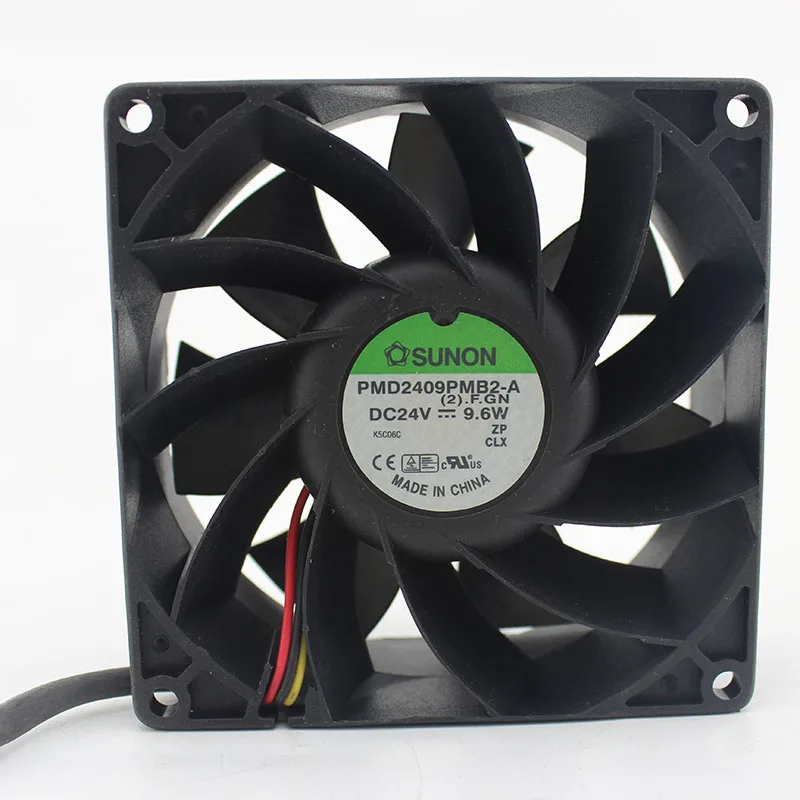 Вентилятор охлаждения Sunon PMD2409PMB2-A, 90*90*38 мм, 24 В постоянного тока, 9,6 Вт, 3 провода