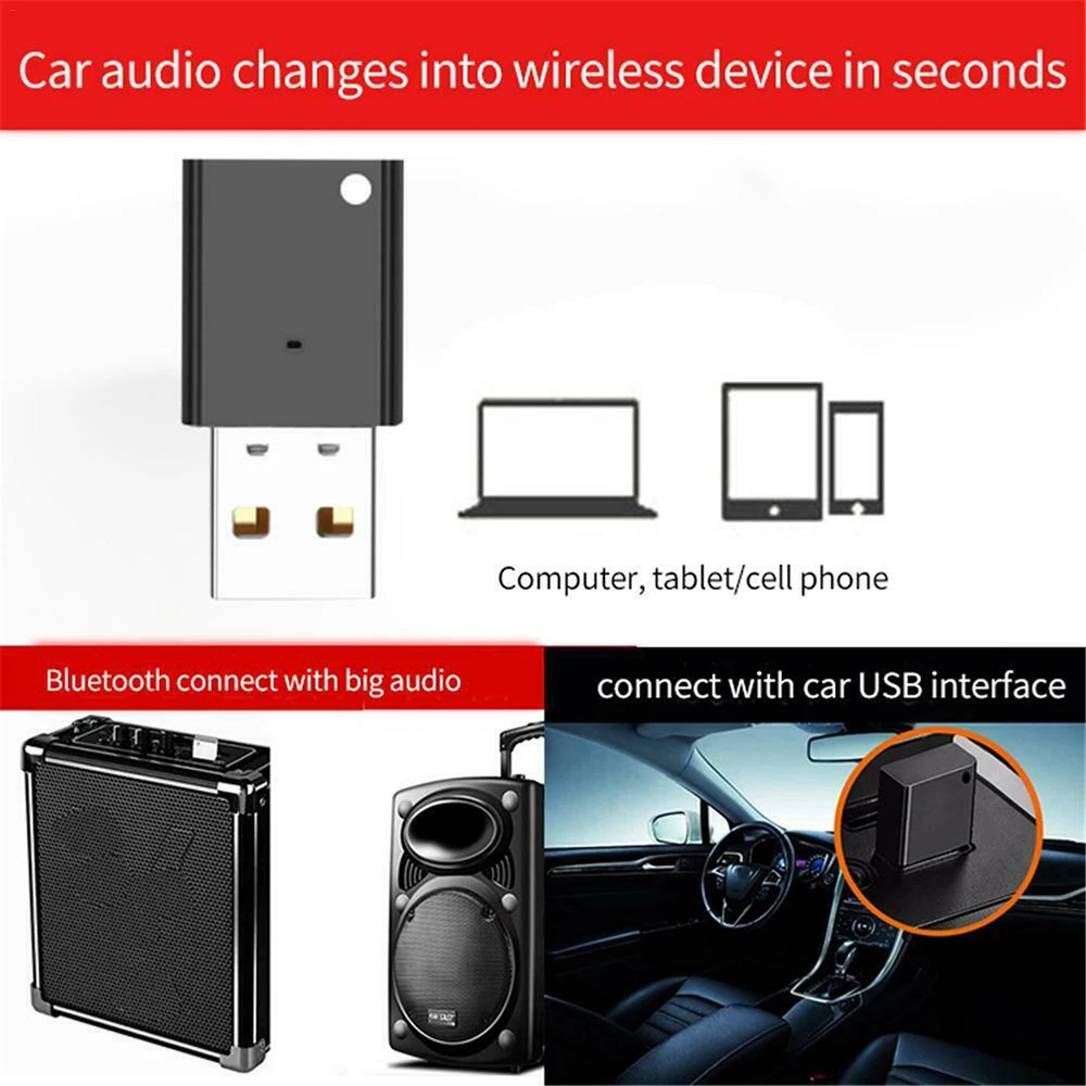 Bluetooth USB-адаптер 5 0 высокоскоростной стабилизатор автомобильный Радио сабвуфер