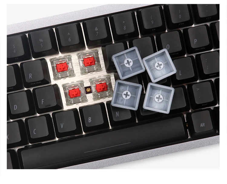 KBDfans 64 клавиши abs материал oem профиль колпачки с подсветкой 1,75 shift