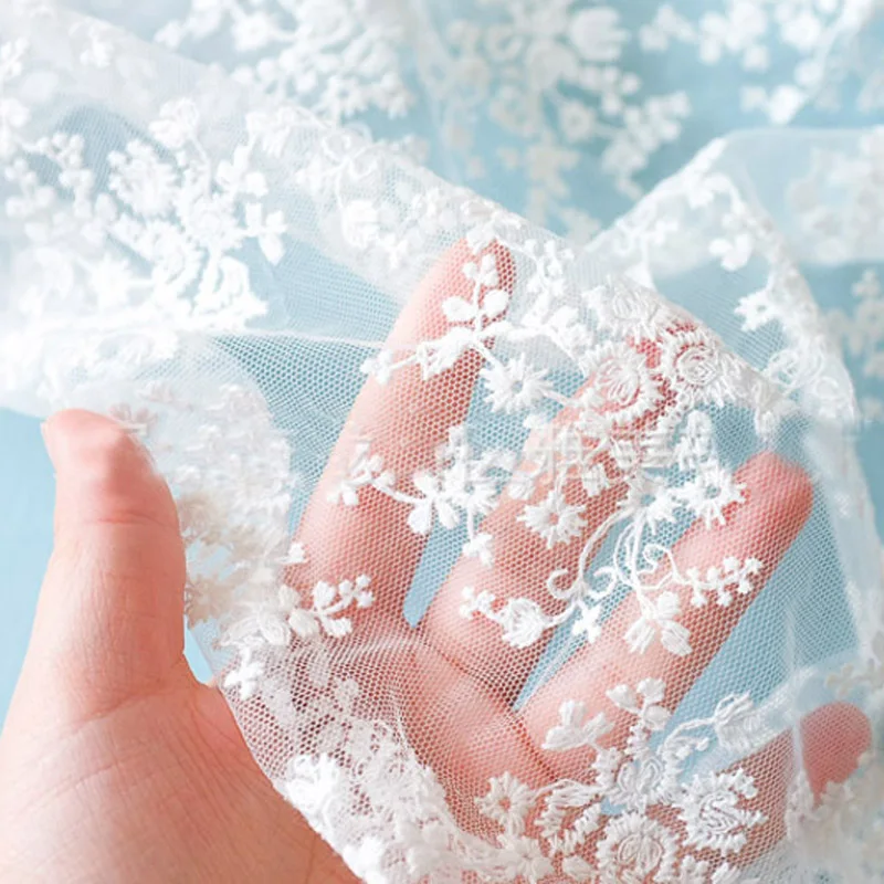 2 ярда высококачественное Сетчатое кружево французская вуаль из гипюра женское