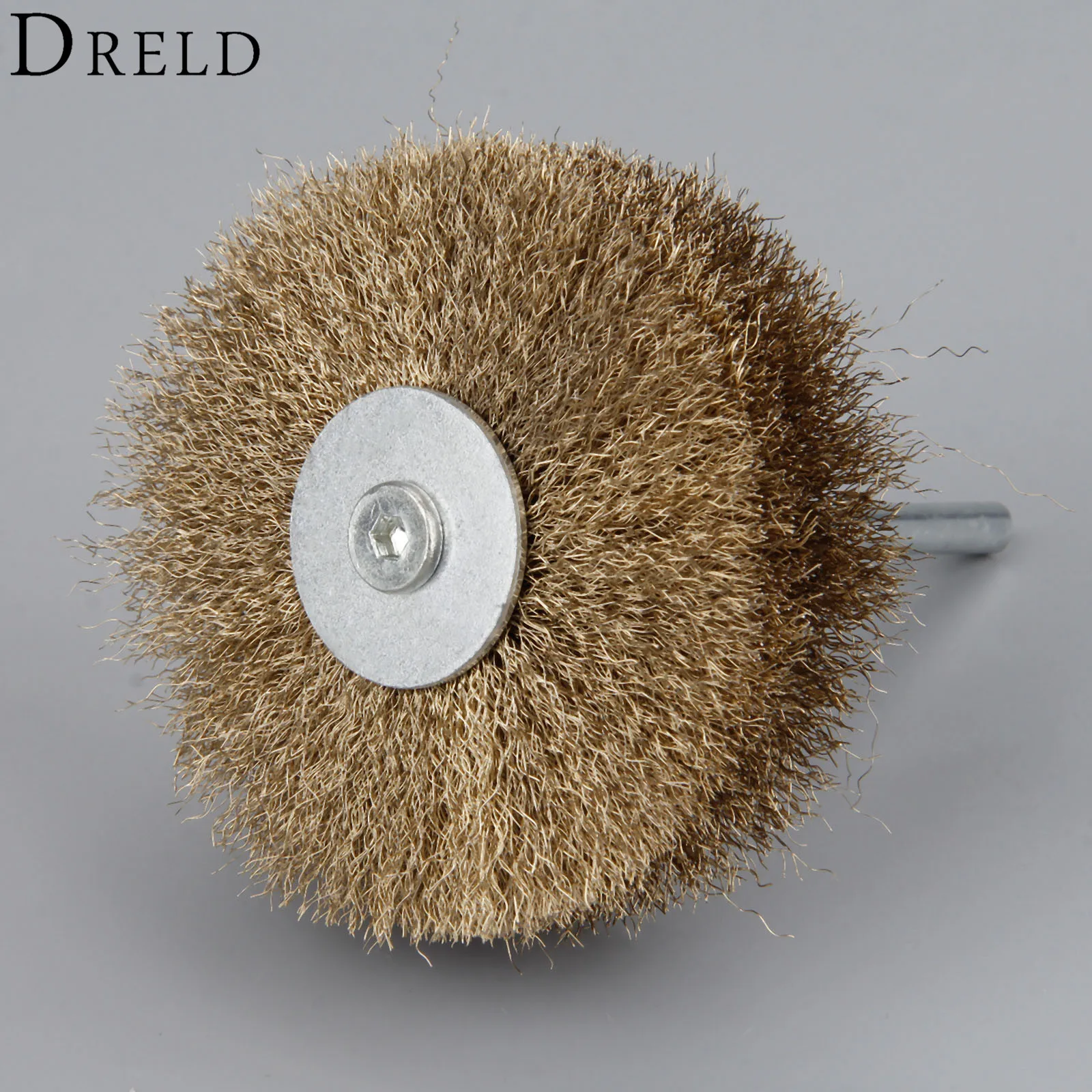 

DRELD 80mm Steel Wire Brush Wheel Polishing Buffing Grinding Head 6mm Shank For Electric Abrasive Rotary Tool Dremel Accessories