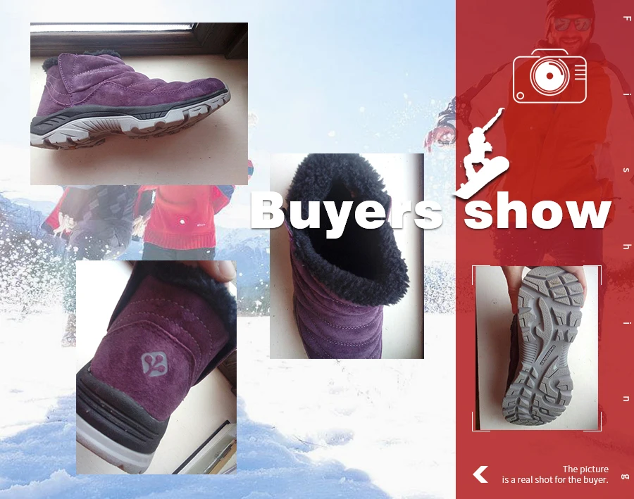 

SALAMAN Women's Winter Outdoor Hiking Trekking Boots Shoes Sneakers For Women Snow Climbing Mountain Boots Sneakers Woman