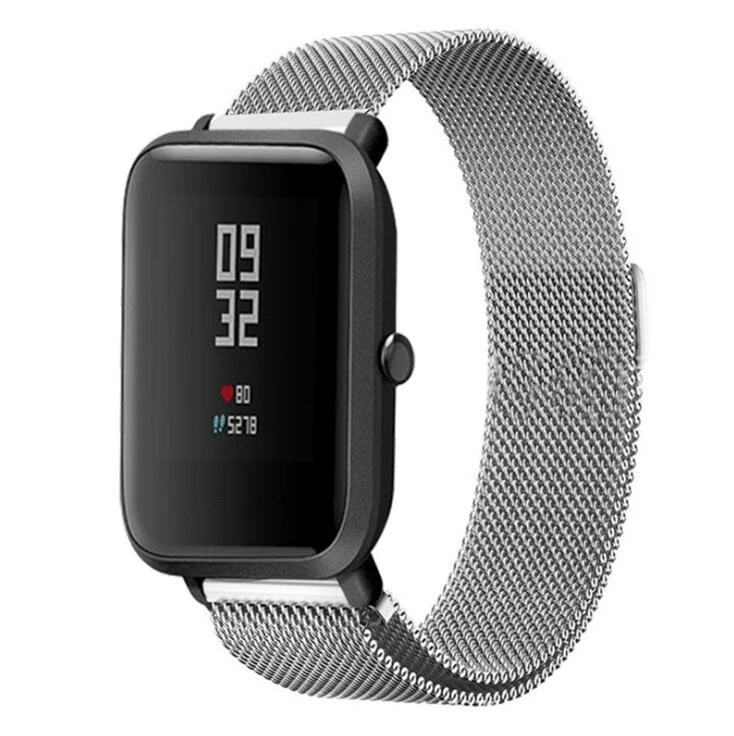 Ремешок для часов Huami Amazfit Pace Stratos 2 металлический ремешок из нержавеющей стали для Amazfit ремешок Bip браслет на запястье 20 мм 22 мм
