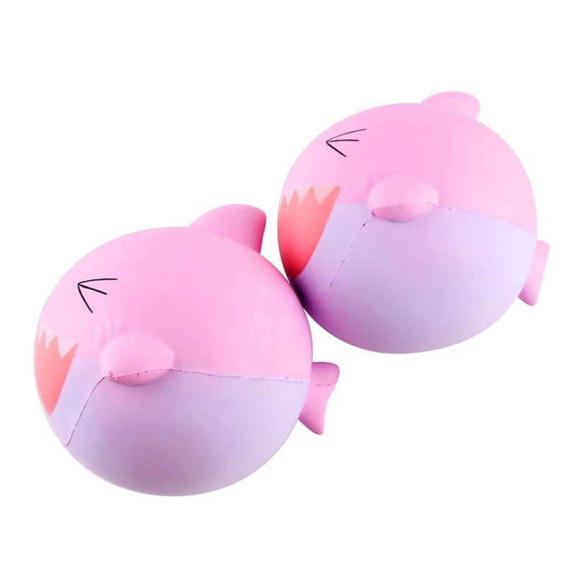 Mochi Squishy15cm розовая Милая Веселая Акула Ароматизированная мягкая медленно