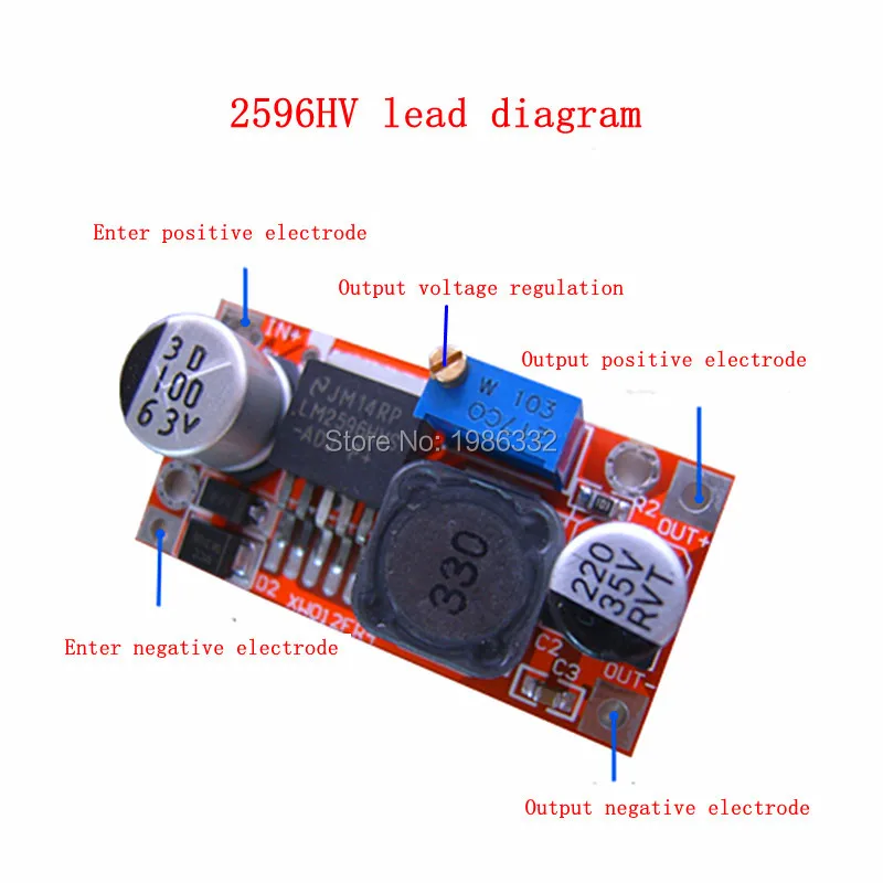 WS16 LM2596 HV 3A 15W DC To 4 5 56V понижающий преобразователь 3 35V модуль питания 3V 5V 6V 12V 24V