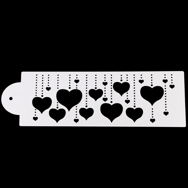 Подвесной трафарет для торта в форме сердца боковой украшение поверхности