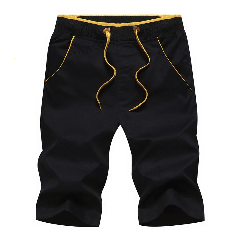 Мужские пляжные шорты однотонные повседневные из хлопка 4XL для лета 2019|Мужские