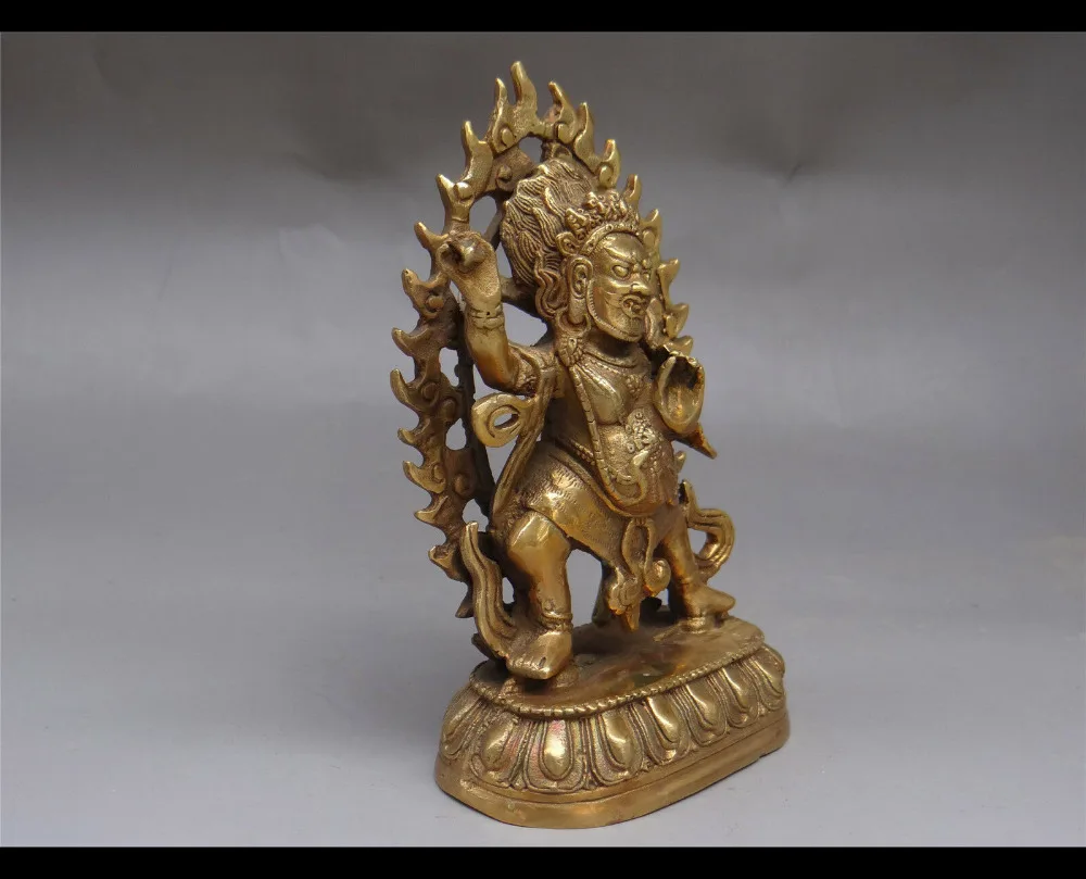 Китай тибетский буддийский индуизм Чистая медь литье Vajrapani идеальная
