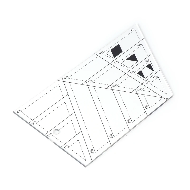 

Shape Measure Trapezoid Quilts Plastic Ruler DIY Patchwork Sewing Tools