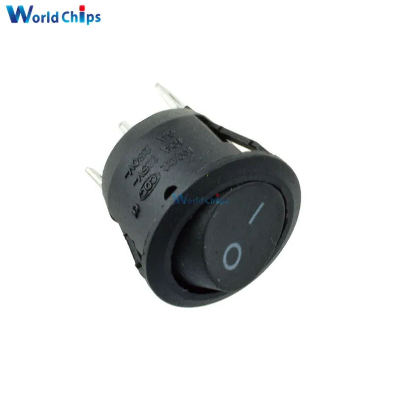 5 шт. мини 3 контактный круглый черный SPDT вкл. ВЫКЛ.|rocker switch pin|switch blackswitch mini |